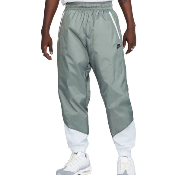 Nike Windrunner Men's Woven Lined Pants size Large gray/white track - Picture 1 of 9